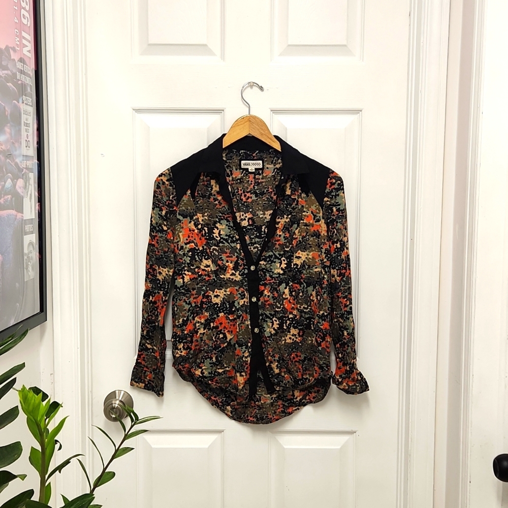 💥7|$30 Vans button up top size small camo